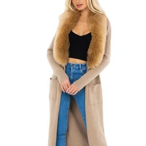 Show Me Your MuMu Long Fur Cardigan